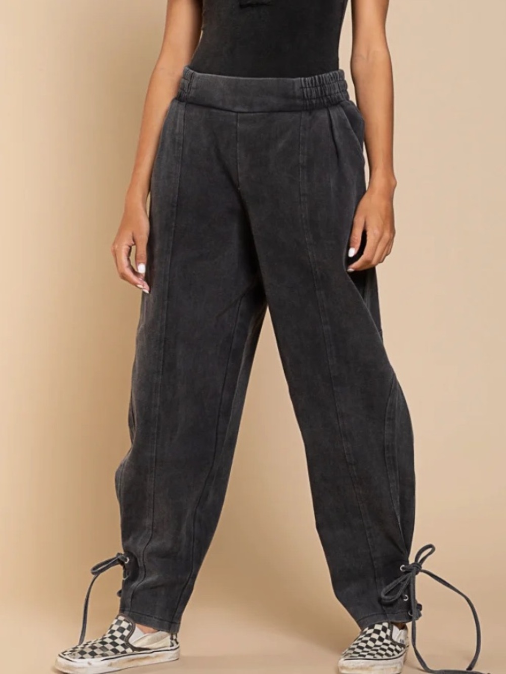 POL SHOELACE HEM JOGGERS size S